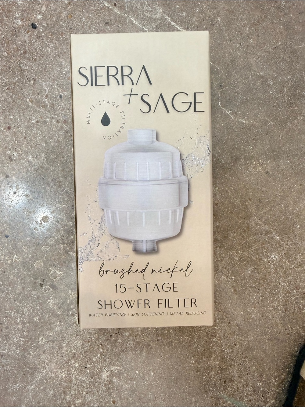 Brushed Nickel Shower Filter - 15-Stage Water Purifier